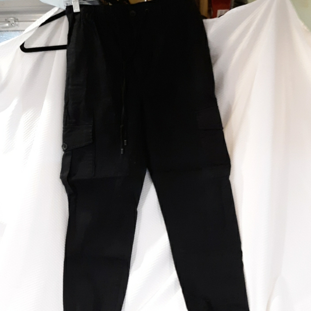 Structure men's black cargo jogger pants